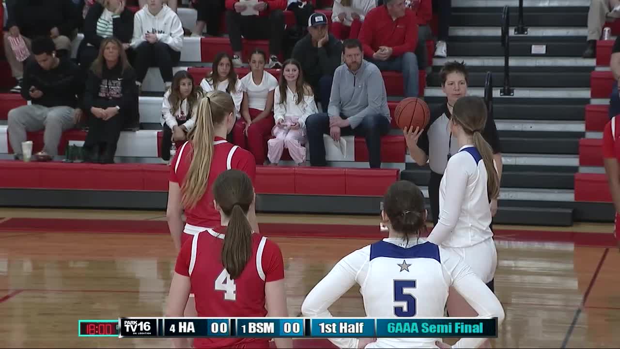 #4 Academy of Holy Angels vs #1 Benilde-St. Margaret's 6AAA semifinal girls' basketball Mar. 2, 2024