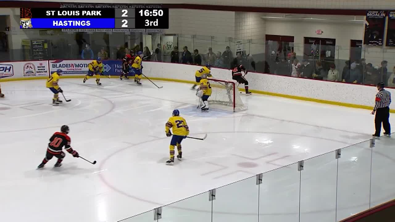 Thumbnail image for St. Louis Park vs Hastings boys hockey Jan. 1, 2025